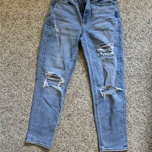 Distressed Blue Denim Jeans